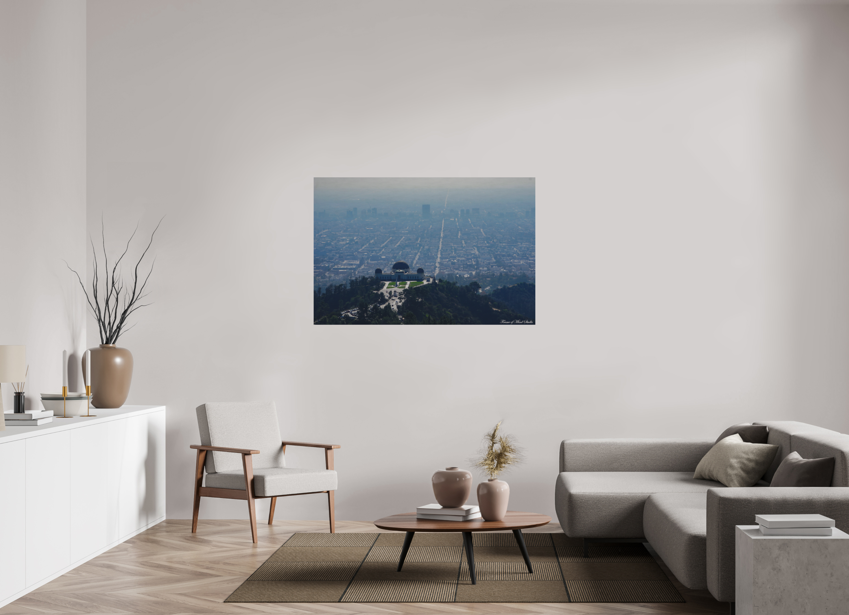 54 x 36″, ChromeLuxe Brushed City Overlook