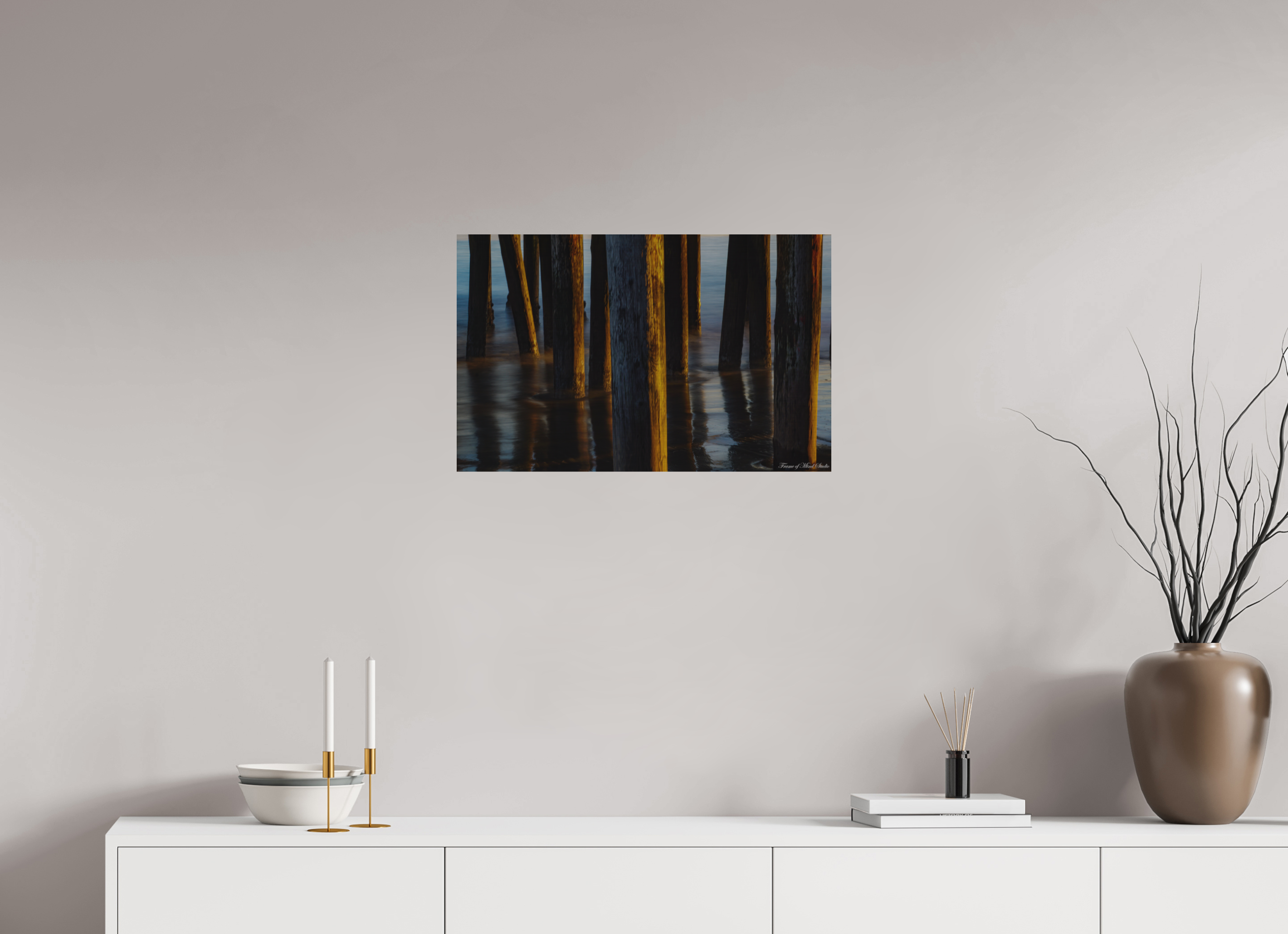 25.2 x 16″, Matte Brush The Symphony of Salt and Cedar