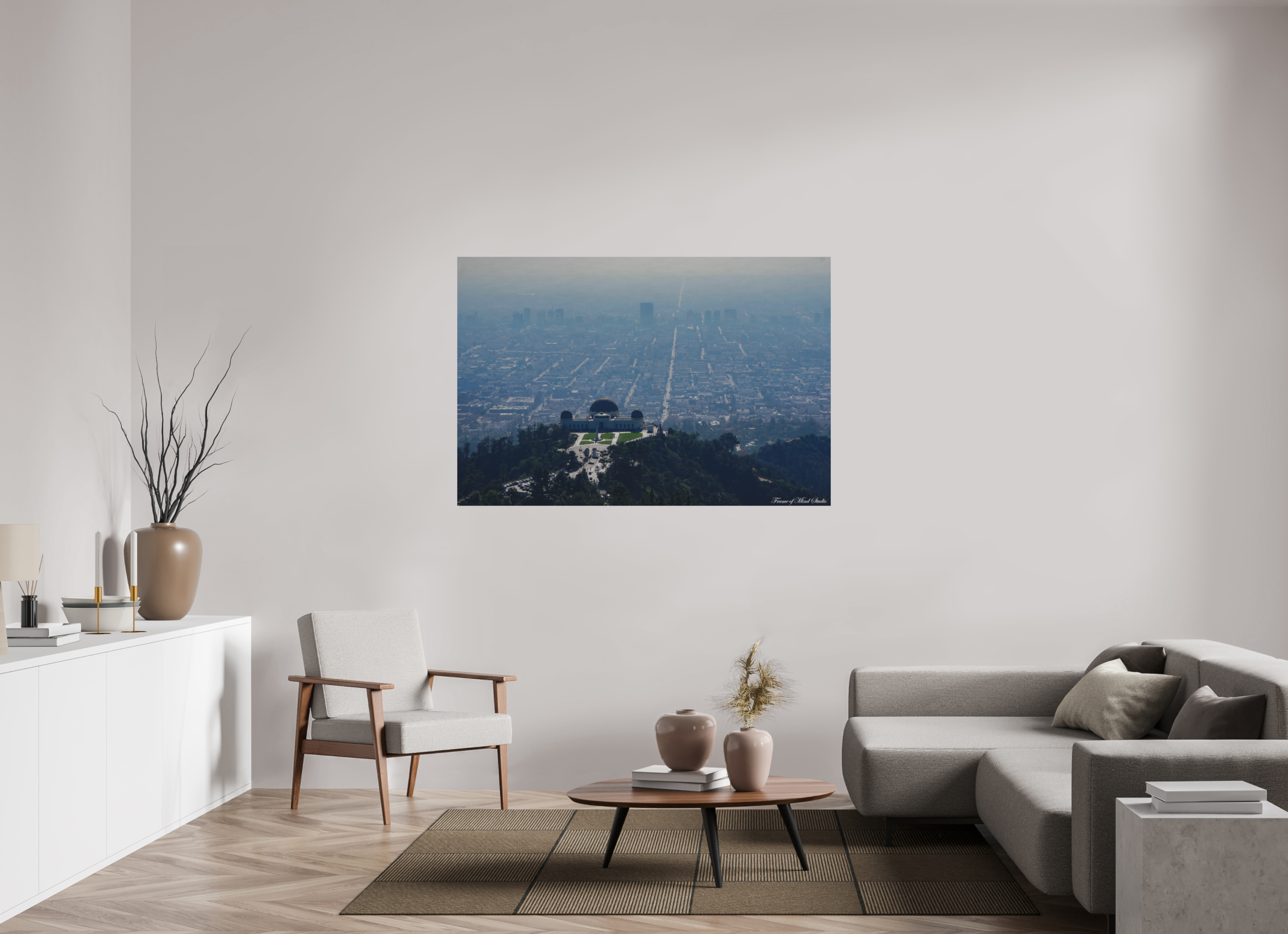 60 x 40″, ChromeLuxe Brushed City Overlook