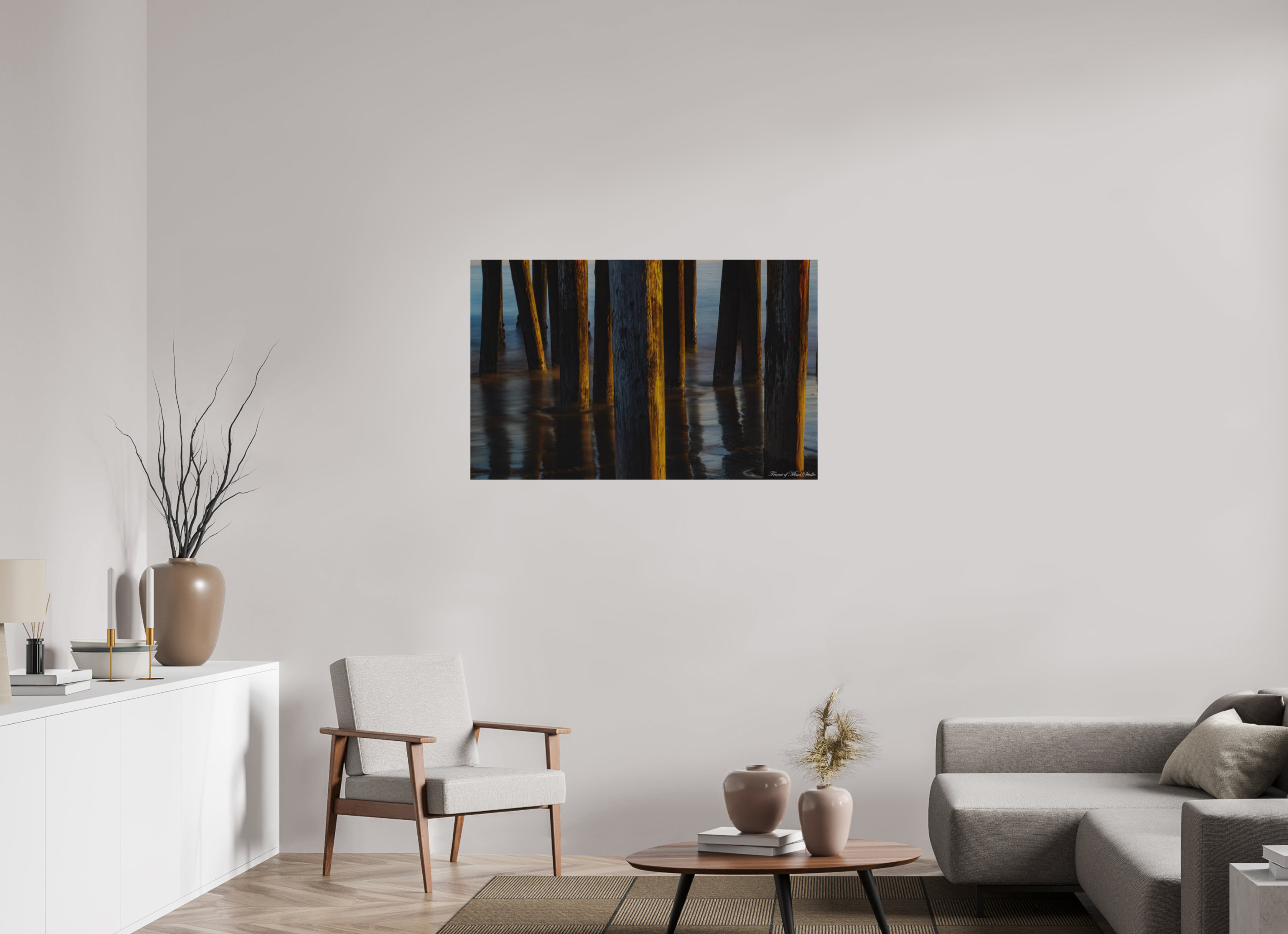 44.2 x 28″, Matte Brush The Symphony of Salt and Cedar