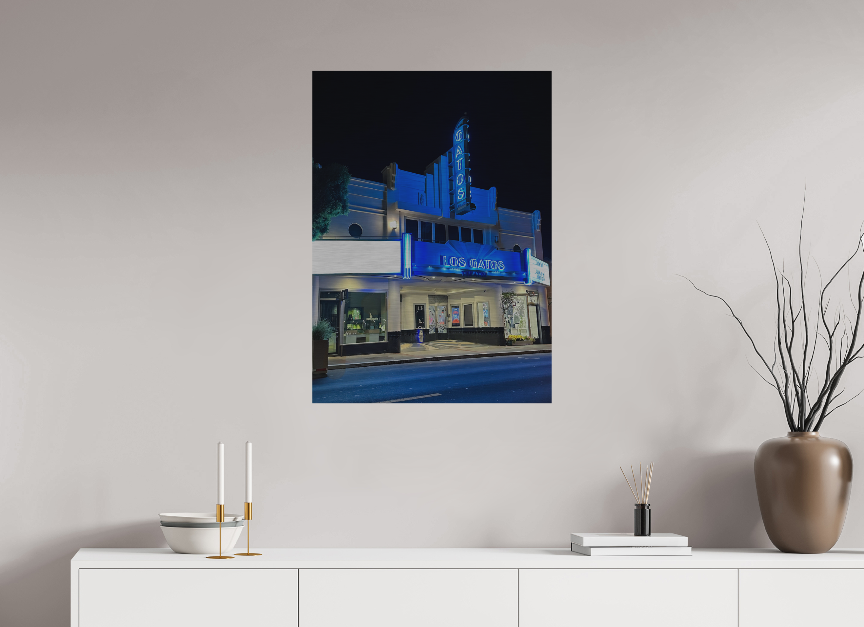 24 x 33.4″, Matte Brush Neon Dreams on Main Street