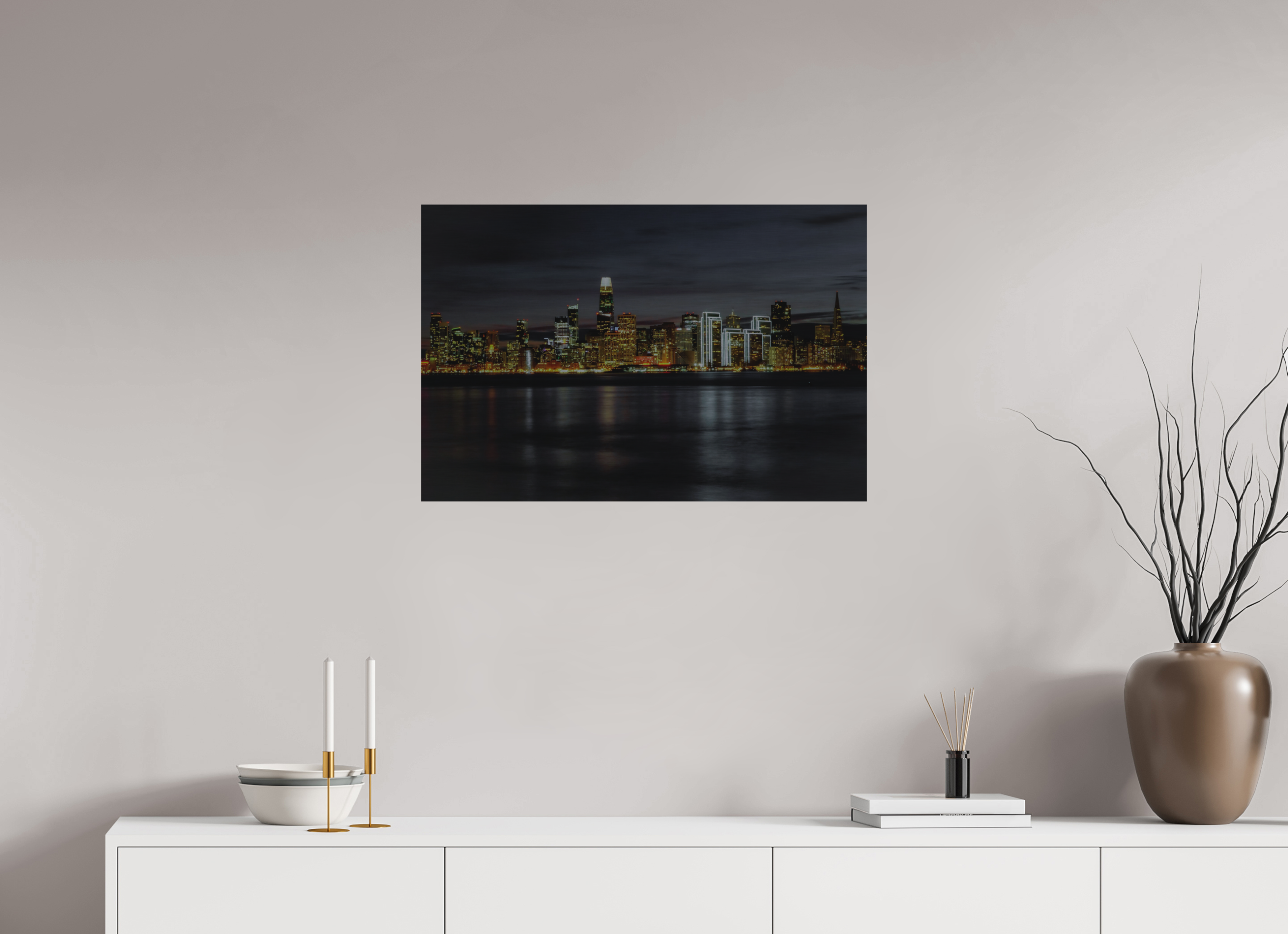 30 x 20″, Matte Brush Treasure View - City of Lights
