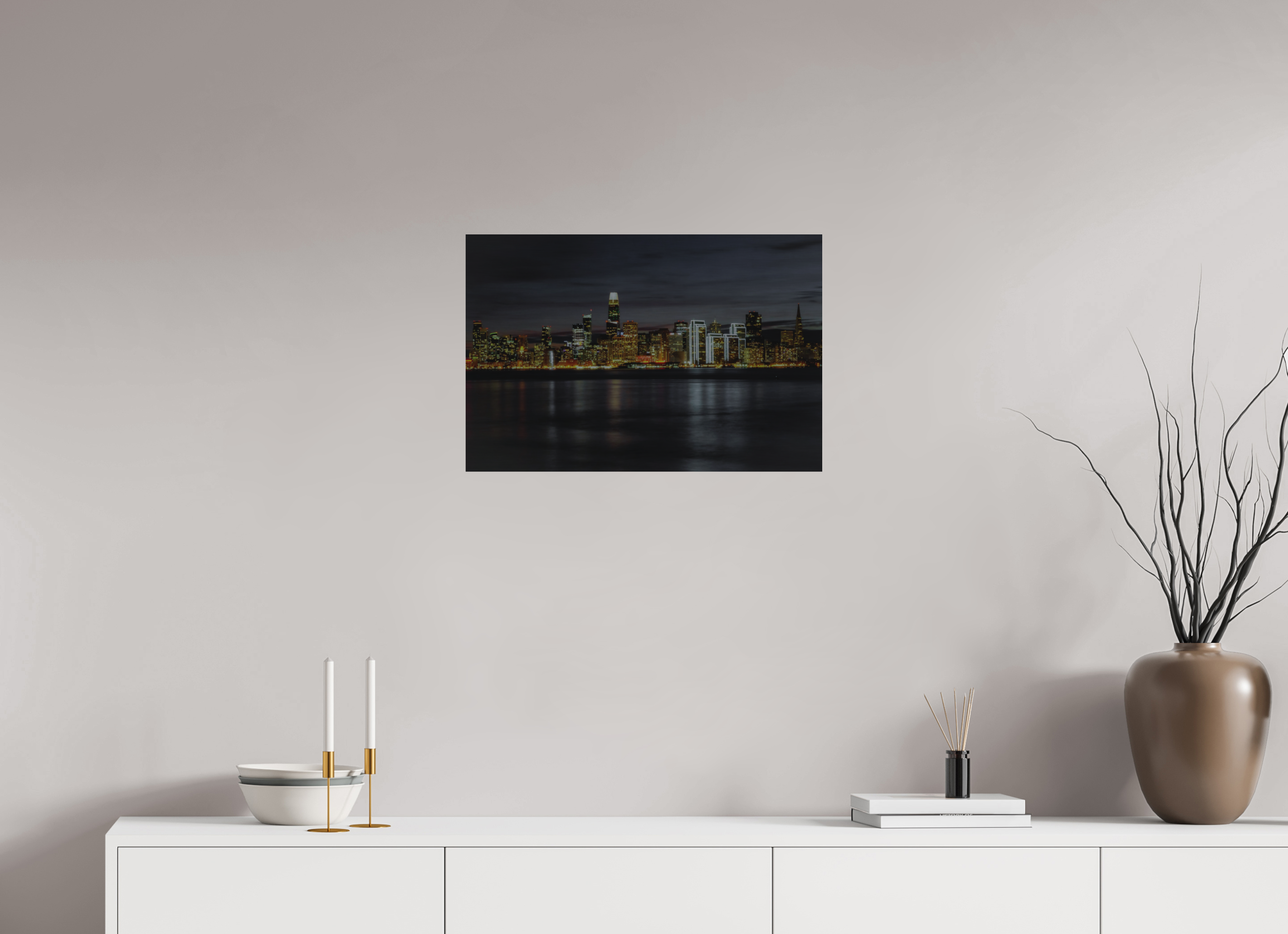 24 x 16″, Matte Brush Treasure View - City of Lights