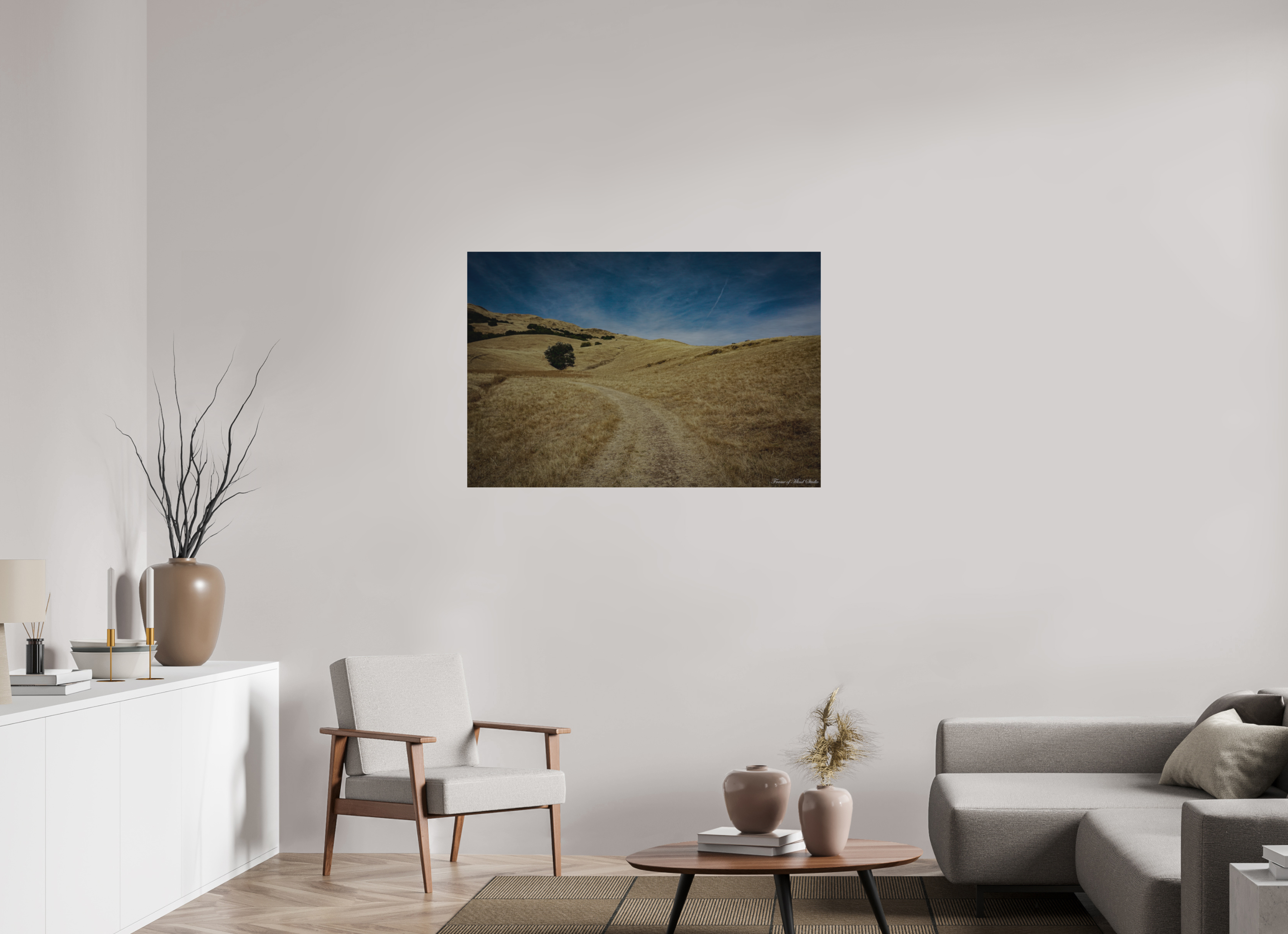 45 x 30″, Matte Brush Golden State of Mind