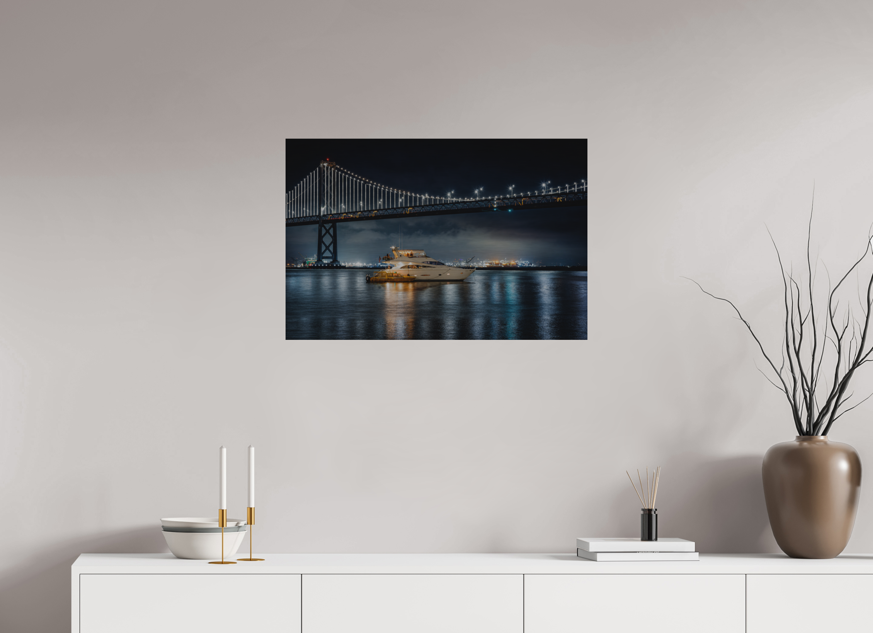 30 x 20″, Matte Brush Midnight Crossing