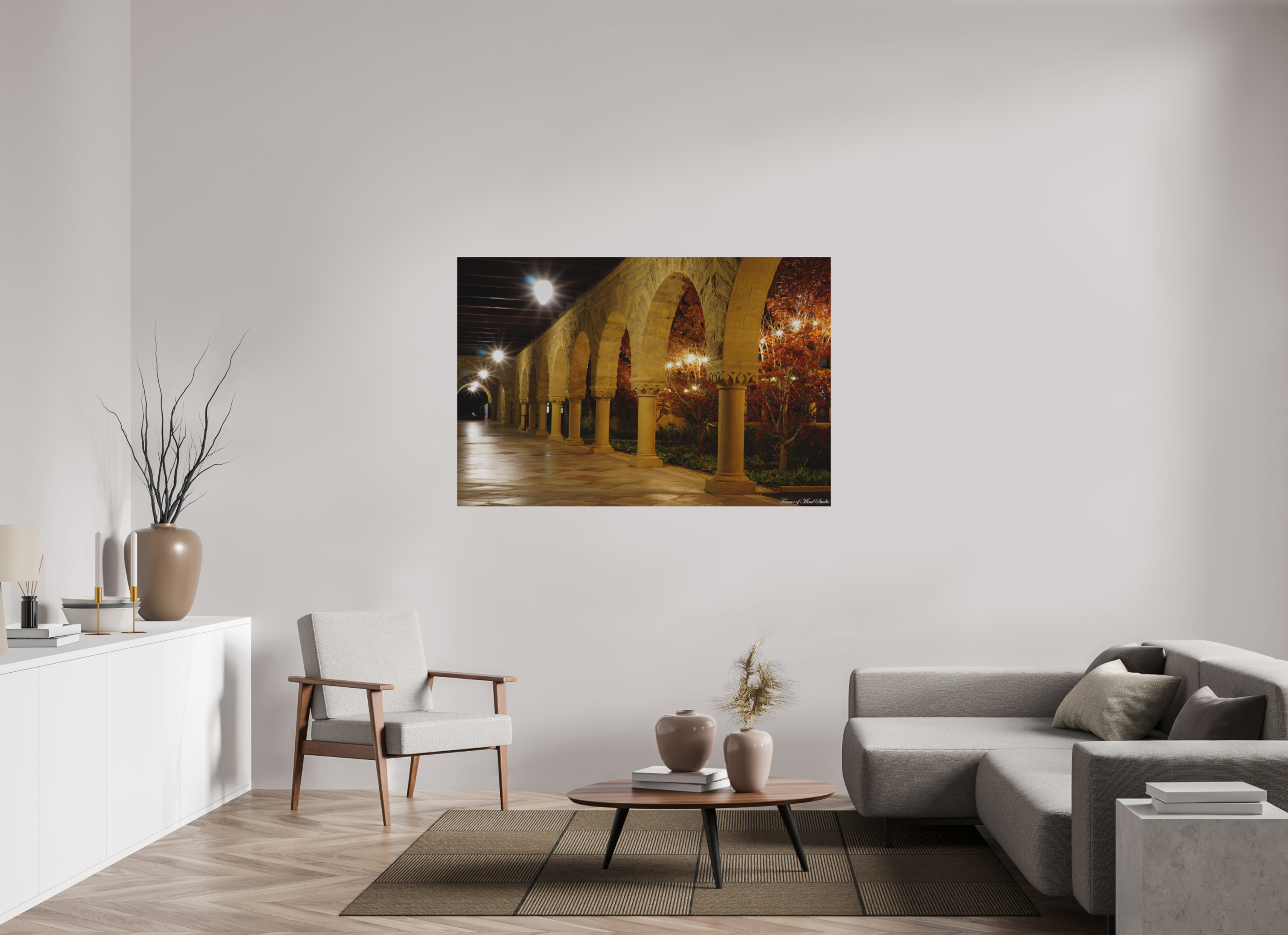 60 x 40″, ChromeLuxe Brushed Stanford Arches